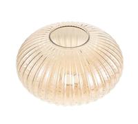 IWOWHERO Abat-Jour en Verre Côtelé Orange 250 X 150 MM Suspendre, Plafonnier Nervuré Vintage, Globe en Verre pour Salle à Manger et Salon