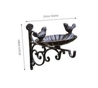 IWOWHERO Abreuvoir Mural Fonte Résistant pour Oiseaux avec Support Suspendu Bassin Anti Jardin Mangeoire Extérieure pour Petites Perruches Et Perroquets Décor Vintage Robuste