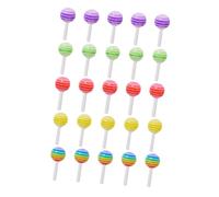 IWOWHERO Accessoires de Manucure Nail Art Bonbons 25 Pcs Décorations 3d Résine Multicolore DIY pour Ongles Kit Décorations de Nail Art