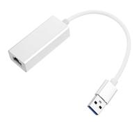 IWOWHERO Adaptateur Convertisseur et Compatibilité Multiplateforme USB 3.0 vers Ethernet Gigabit en Alliage D'aluminium Argenté Performance Fiable pour Voyage en Extérieur