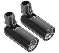 IWOWHERO Adaptateur de Plafond Incliné 2pcs en Alliage Noir Tête Pivotante 180 Degrés, Accessoires Pratiques Suspendre de Luminaires et Appliques Murales