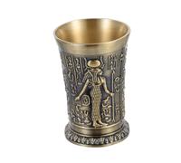 IWOWHERO Ancient Egyptian Style Retro Alloy Wine Cup Decorative Sculpture Vintage Cocktail Glass Ornament For Home Bar Party