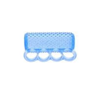 IWOWHERO Appareil de Rééducation des Doigts pour Arthrite et Faiblesse Main, Renforceur de Force de Préhension à 4 Trous, Couleur Bleue, Portable et Doux, pour Exercices et Récupération