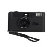 IWOWHERO Appareil Photo Argentique Rétro Noir en Plastique Abs Réutilisable Flash Intégré, Format Compact sans Pile, pour Photographie Argentique et Usage Extérieur