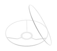 IWOWHERO Armature D’Abat-Jour Ronde en Fil Métallique Ø40 CM, Support Abat-Jour E27 DIY pour Lampe de Table, Lampe sur Pied Suspendre, Cadre Abat-Jour Annulaire Robuste et Multifonction,