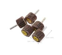 IWOWHERO Assortiment de 5 Têtes Abrasives à Lamelles 30x25x6 Mm Tige 120 pour Meuleuse, Roues à Polir Solide, Accessoires pour Outils Rotatifs, Ponçage Métal et Mécanique Automobile