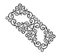 IWOWHERO Autocollant Mural Décoratif pour Miroir 58X25 CM Noir Bordure de Cadre Miroir Sticker Angle pour Meubles et Salle de Bain Autocollants Muraux pour Décoration Intérieure