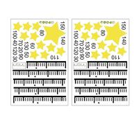IWOWHERO Autocollant Mural Toise Étoiles pour Garçon et Filles, Mesure Hauteur, Décoration Chambre Bébé, 2 Feuilles 30x45 Cm, Décoration Murale Ludique et Pratique pour Garderie et Chambre