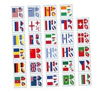 IWOWHERO Autocollants De Drapeau Facial Patriotiques 116 Pièces 60x60mm Waterproof Décorations Pour Événements Sportifs Équipe De Supporters Autocollants Temporaires Visage Corps Lot De 4