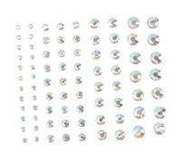 IWOWHERO Autocollants en Visage 10 Pièces Pierres Précieuses Acryliques Multicolores Réutilisables Maquillage Festival Adaptés à Toutes les Parties du Corps Faciles à Appliquer