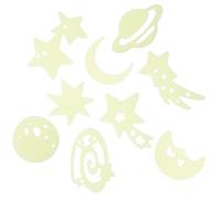 IWOWHERO Autocollants Phosphorescents Lune et Vaisseau Spatial Décor Espace pour Plafond Chambre Garçon Fille Étoiles Lumineuses Murales