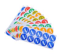 IWOWHERO Autocollants sécurité électrique 100pcs PVC, identification de phase et terre, autocollants ronds pour boîtes de distribution en milieu industriel