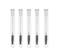 IWOWHERO Baguettes à Cils Noires en Nylon Lot de 15 Sets de Sets Brosse Mascara Protectrice L'eau Tête en Cristal Outil de Beauté pour Séparer les Cils Couleur Aléatoire Plusieurs styles