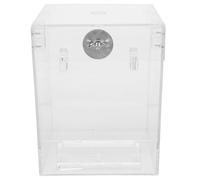 IWOWHERO Bain D’Oiseaux Transparent 1 Pièce en PVC, Double Usage Eau Sable | Cockatiel et Conure, Format de Voyage, Routine de Toilettage des Plumage, Boîte Suspendue pour Cage