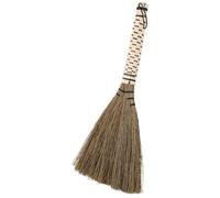 IWOWHERO Balai Mini Fait Main Paille pour Nettoyage Cage Animaux Balayette Petite et Légère pour Débris et Poussière sur Bureau Sol et Intérieur Voiture Outil Pratique Couleur Aléatoire