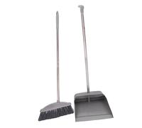 IWOWHERO Balayette Pelle Set à Long Manche Brosse Souple Balai Poussière pour Maison Bureau Nettoyage Intérieur Extérieur