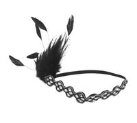 IWOWHERO Bandeau Plume Vintage pour Femme Accessoire Cheveux de Fête Élégant pour Banquet et Carnaval Headwear Léger et Confortable pour Soirées Festives