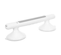 IWOWHERO Barre d'Appui à Ventouse pour Salle de Bain sans Perçage, Poignée Amovible en Plastique Gris, Support Antidérapant Sécurisé, Personnes Âgées et Handicapées