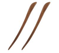 IWOWHERO Bâtonnets à Cheveux en Bois Vintage 2 Pcs Taille Moyenne Épingles à Cheveux Chinoises pour Femmes Chignon Pratique Style Rétro Naturel Vert