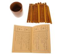 IWOWHERO Bâtonnets de Fortune en Bambou, Style Chinois Traditionnel | Mécanisme de Tirage, Collection Complète de Sagesse, Usage en Milieu Éducatif, Kaki