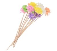 IWOWHERO Bâtonnets Diffuseurs D'huiles Essentielles 12 Pcs Couleur Pastel, Fleurs Artificielles Décoratives, Recharge Filtre sans Flamme, Parfum Intérieur Maison Bureau Hôtel