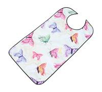 IWOWHERO Bavoir Adulte Imperméable en Tpu et Fibre de Polyester, Protection les Éclaboussures, pour Manger et Protéger les Vêtements des Personnes Âgées