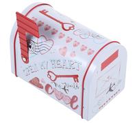 IWOWHERO Boîte à Bonbons en Fer-Blanc Blanche Boîte à Biscuits Métallique Décorative pour Fêtes Rangement Multifonction 1 Pièce Présent Saint-Valentin et Emballage Gourmand