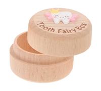 IWOWHERO Boîte à Dents De Lait Bois Organisateur De Rangement Pour Souvenirs Enfance Coffret Pour Dents Cheveux Fœtaux Et Autres Mémoires Unique