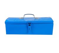 IWOWHERO Boîte à Outils en Métal Robuste Bleu, Conteneur De Rangement Portable pour Voiture, Organisateur D'outils Mécaniques, Coffret D'outils Monoplacard, Rangement Essentiel pour Atelier Et Maison