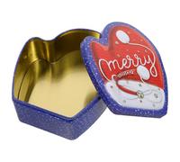 IWOWHERO Boîte Biscuits Métal Noël Fer Robuste avec Couvercle Rangement Polyvalent pour Cookies Bonbons et Petits Objets Décor Festif Forme de Moufle