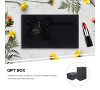 IWOWHERO Boîte Cadeau Élégante Noire avec Couvercle Coffret Cadeau Vide pour Anniversaire Mariage Saint-valentin