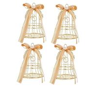 IWOWHERO Boîte De 4 Pièces Boîte De Bonbons De Mariage Lanterne Décorative Garniture D'or Lanternes Dorées Décoratives Contenants De Bonbons Style Européen Le Fer Fournitures De Mariage