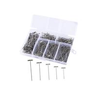 IWOWHERO Boîte de 450 Épingles en T Métalliques pour Perruques Couture et Modélisme Aiguilles Robustes en Métal Usage Professionnel et Loisirs Créatifs