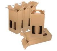 IWOWHERO Boîte De 5 Pièces étui rétro pour range bouteille casier à bouteilles support bouteille coffret liqueur pochette pour bouteille de vin conteneur de bouteille de vin papier