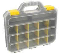 IWOWHERO Boîte de Rangement à Compartiments avec Séparateurs Amovibles Capacité Spacieuse Mallette Portable pour Outils Visserie et Composants Électroniques Organisateur Pratique