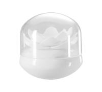 IWOWHERO Boîte de Rangement Lotus Créative Blanche pour Coton-tiges et Cure-dents avec Couvercle Support Décoratif pour Salle de Bain et Coiffeuse Organiseur Pratique et Élégant