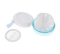 IWOWHERO Boîte de Rangement pour Appareil Dentaire Portable Boîte pour Dentier avec Miroir Étui de Contention pour Appareil Orthodontique Invisible