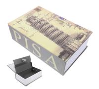 IWOWHERO Boîte de Rangement Sécurisée avec Serrure à Clé Coffre-fort Factice Vintage Compact pour Bijoux et Objets Précieux Cachette Secrète pour Dortoir Universitaire