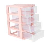 IWOWHERO Boîte De Rangement Transparente Pour Bureau Tiroirs, 4 Couches Hautes, Plastique Pp Solide, Organisateur De Maquillage Et Cosmétiques, Petit Rangement Multifonction Pour Maison Et Bureau