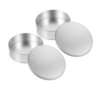 IWOWHERO Boîte en Fer Blanc Ronde pour Sublimation 2 Pièces, Petite Boîte Métallique Multifonction pour Emballage Bonbons, Rangement Bijoux et Accessoires, Présent Anniversaire Mariage