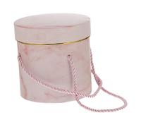 IWOWHERO Boîte Ronde pour Fleuriste Papier Écologique Boîte Cadeau Élégante et Réutilisable pour Emballage Floral et Rangement Bijoux Format Petit Rose