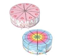 IWOWHERO Boîtes à Bonbons Triangulaires pour Fêtes 2 Lots 10 Pièces de Mini Gâteaux en Papier Coloré Boîtes à Pâtisseries Individuelles Roses et Bleues Emballage Présent Anniversaire et