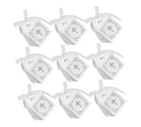 IWOWHERO Boîtes à Dragées de Mariage en Carton Blanc 25 Pcs Motif Croix Ajourée Boîte à Cotillons pour Bonbons et Chocolats Coffret Présent Fête pour Mariage et Célébrations