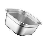 IWOWHERO Bol Carré en Acier Inoxydable 27 Cm, Bassine à Légumes Ménagère Multifonction, Bol à Fond Plat pour Lavage et Conservation des Aliments, Lavabo Solide Cuisine Professionnelle