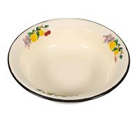 IWOWHERO Bol en Émail Rétro 22 Cm Bol Mélangeur Alimentaire Épais Vaisselle Émaillée Ménagère pour Soupe Salade et Conservation Jaune Pêche Usage Quotidien la Cuisine et Service