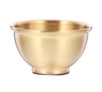 IWOWHERO Bol Religieux en Laiton Lisse Petit Format Tapis Antidérapant, Bol D'autel pour Eau Bénite et Offrande, Ustensile Sacrificiel Décoratif pour Culte Domestique et Religieux