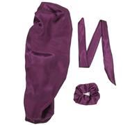 IWOWHERO Bonnet de Nuit Long Satin Délicat Bonnet Protecteur Cheveux Bouclés avec Bande Élastique Pratique pour Femme Chapeau de Soin Capillaire Maison