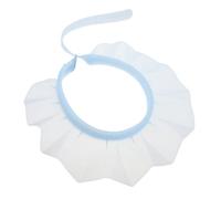 IWOWHERO Bonnet Silicone Étanche Bleu Bonnet de Lavage de Cheveux pour Personnes Âgées et Adultes Réutilisable pour Protection Oreilles et Peau Sensible