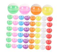 IWOWHERO Boules de Distributeur Automatique Vides 100 Pcs 45 Mm Semi-transparentes Colorées à Ouvrir Contenants pour Bonbons Jouets Fête Carnaval Cotillons Couleur Aléatoire