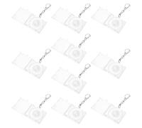 IWOWHERO Breloques pour clés CD, porte-clés minuscule en forme de disque en Acrylique transparent, lot de 10, porte-clés pour backpack hanging decor et DIY